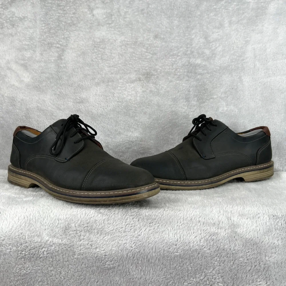 Florsheim Comfortech Flexsole Cap Toe Oxford 10M Black Men Dress Shoes 62851